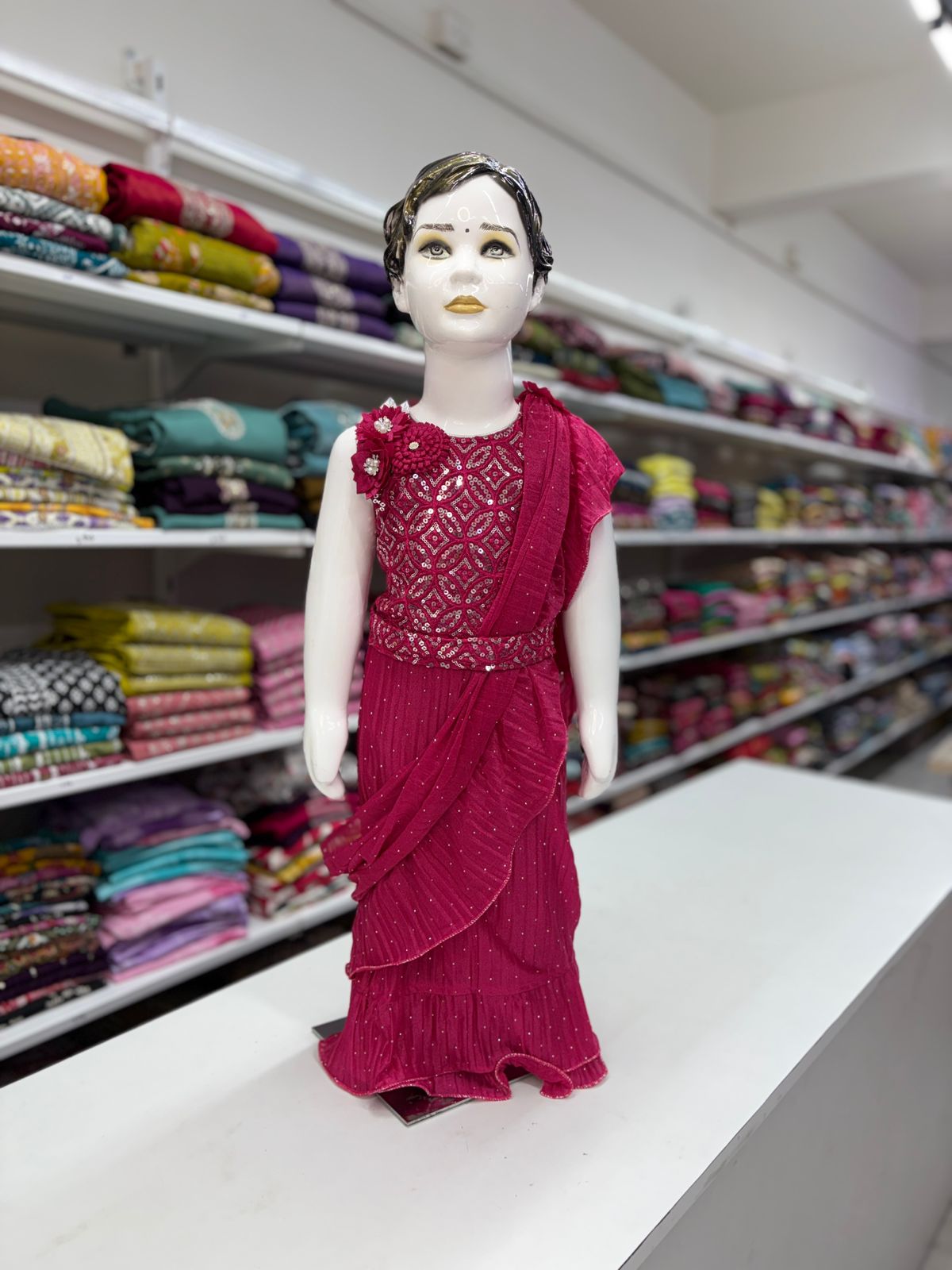Saree Pleated Lehenga