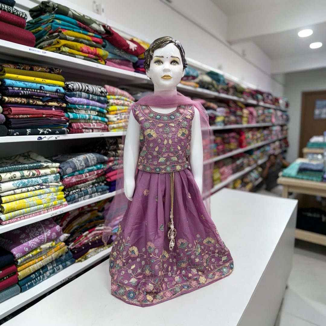 Lehenga Collection with tube bead Aari with Multiple Colors thread work
