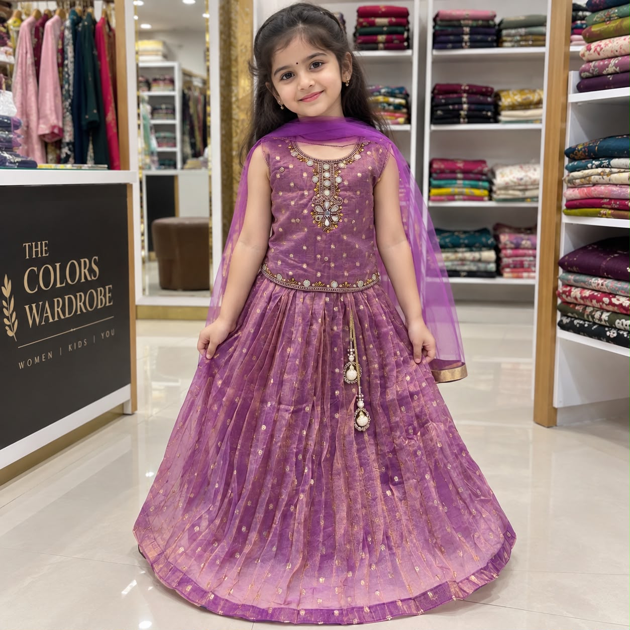 Shimmer Tissue Organza Lehenga